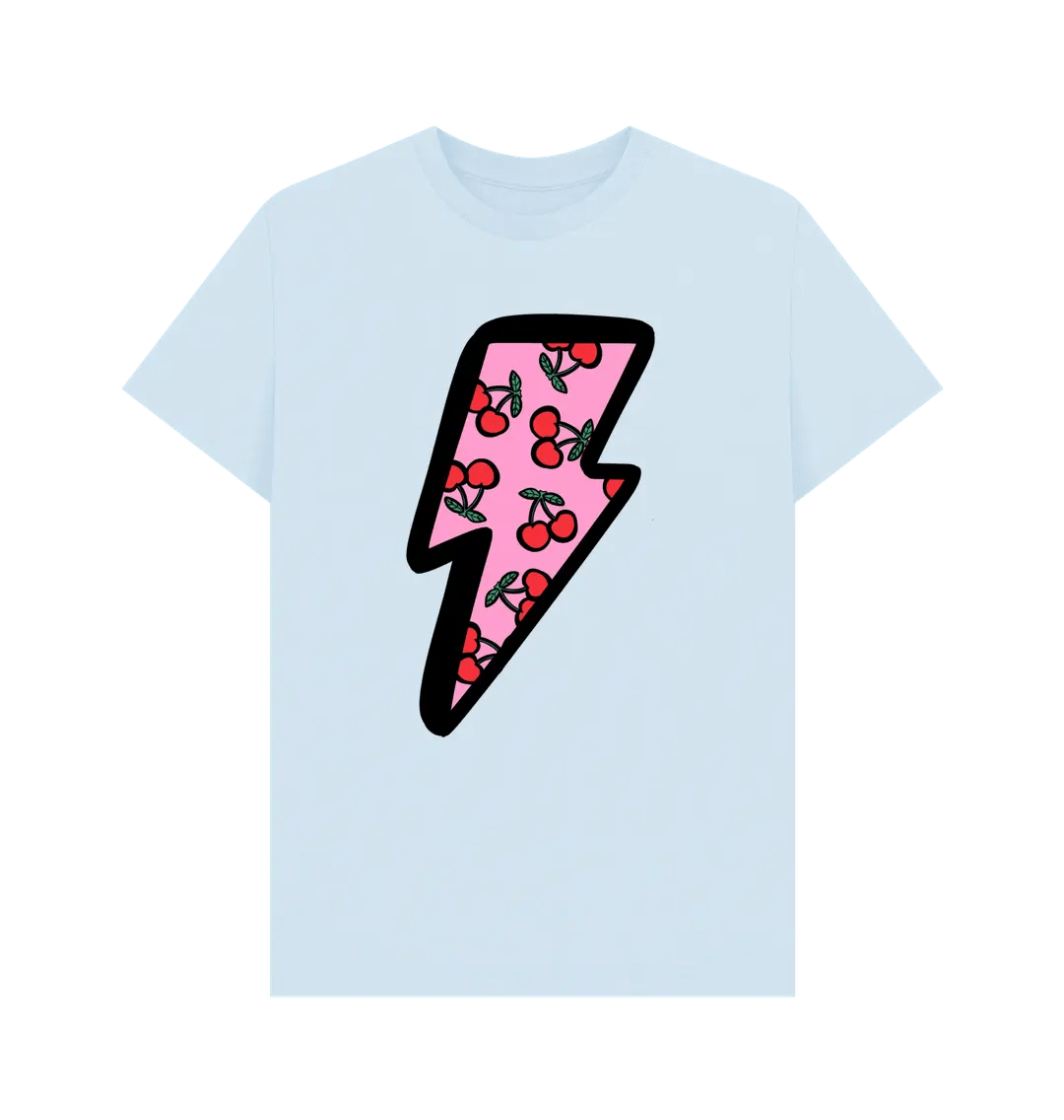 Very cherry lightning bolt crew neck t-shirt - Trend Tonic