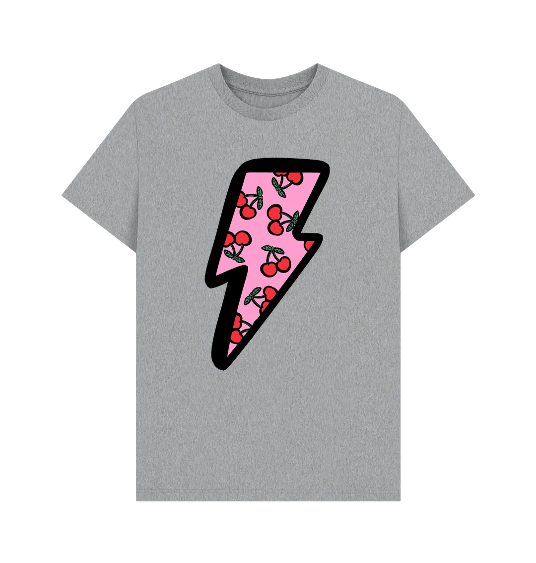 Very cherry lightning bolt crew neck t-shirt - Trend Tonic