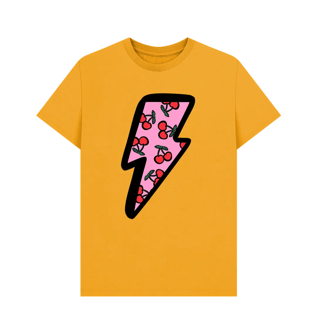 Very cherry lightning bolt crew neck t-shirt - Trend Tonic