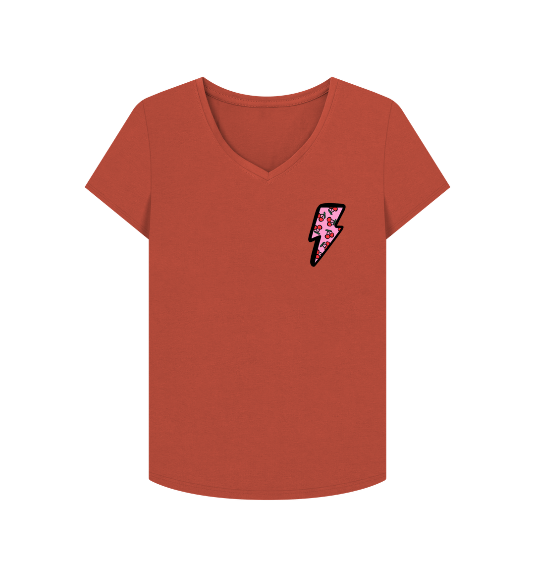 Very cherry v neck t-shirt - Trend Tonic