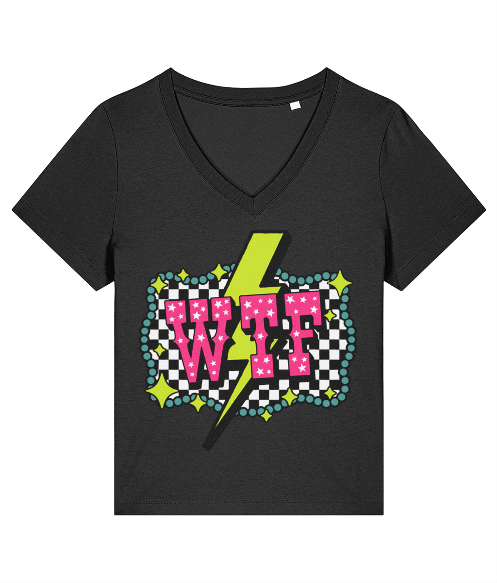 WTF V neck t-shirt - Trend Tonic