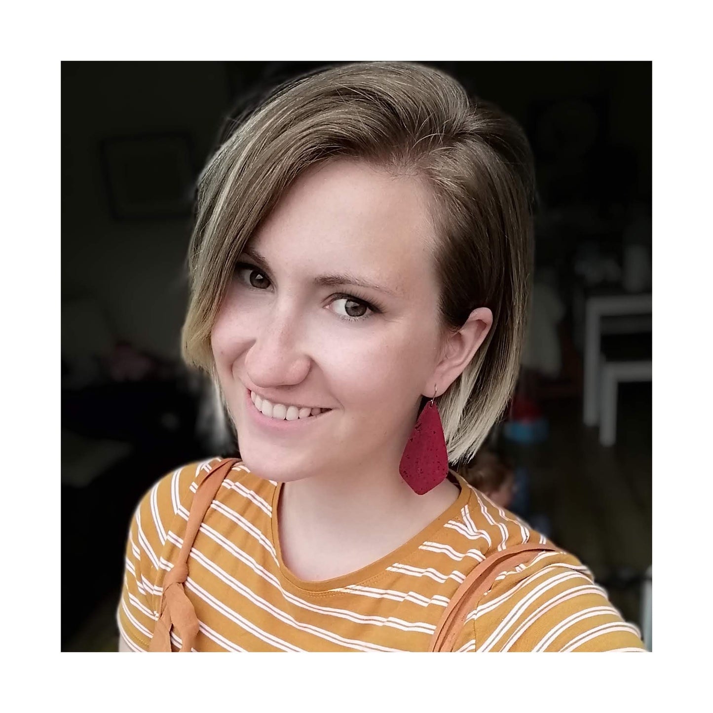 Green leopard print diamond earrings Trend Tonic