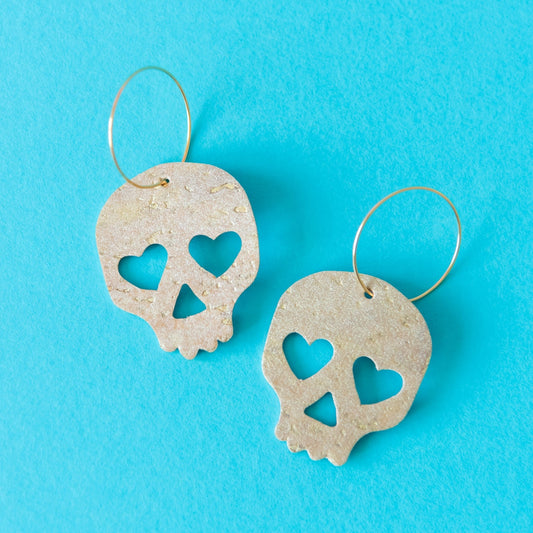Gold or silver skull earrings - Trend Tonic