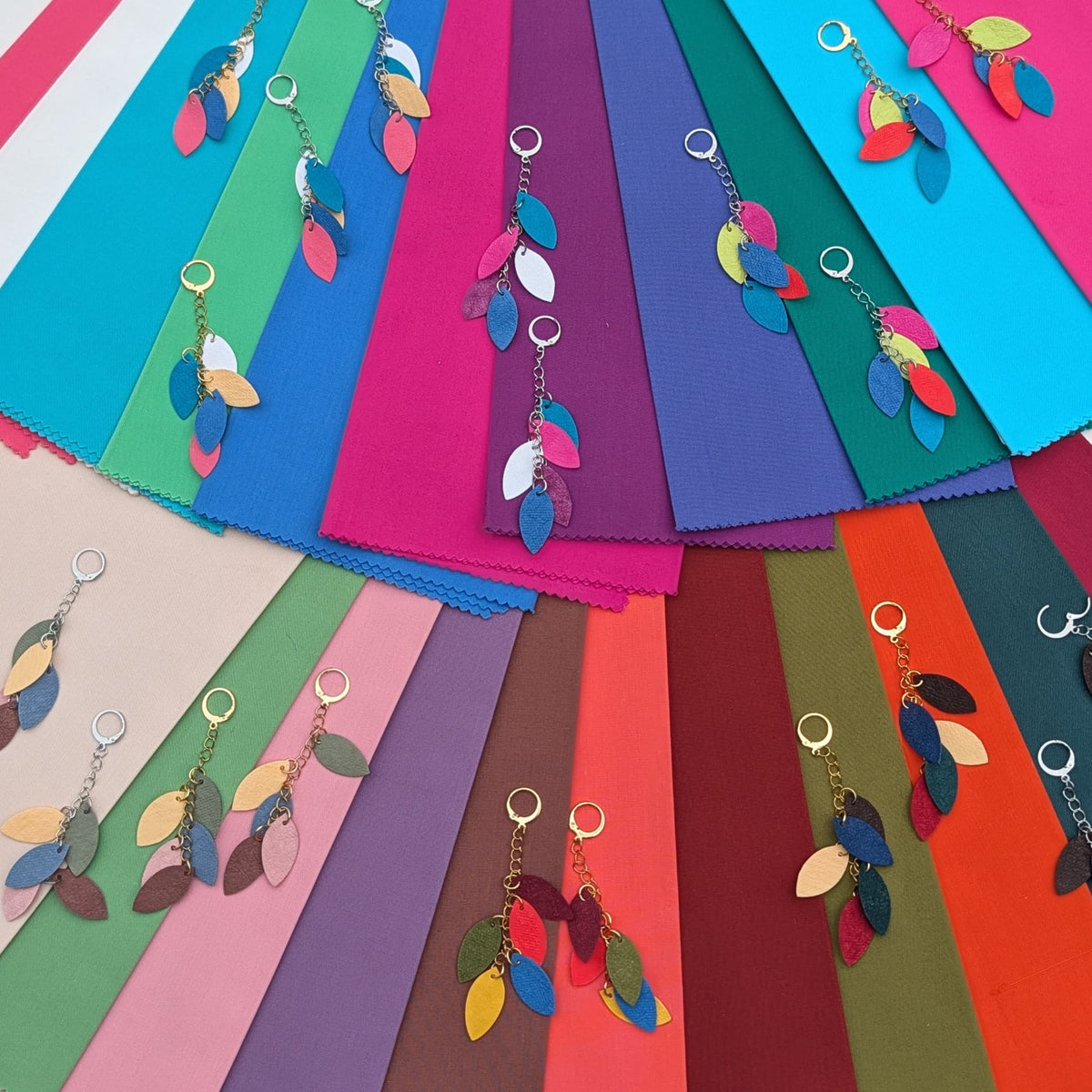 Colour Anlysis Leaf tassel earrings