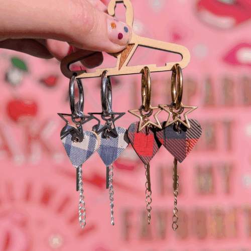 Tartan Heart star charm set