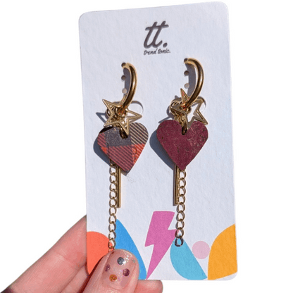 Tartan Heart star charm set