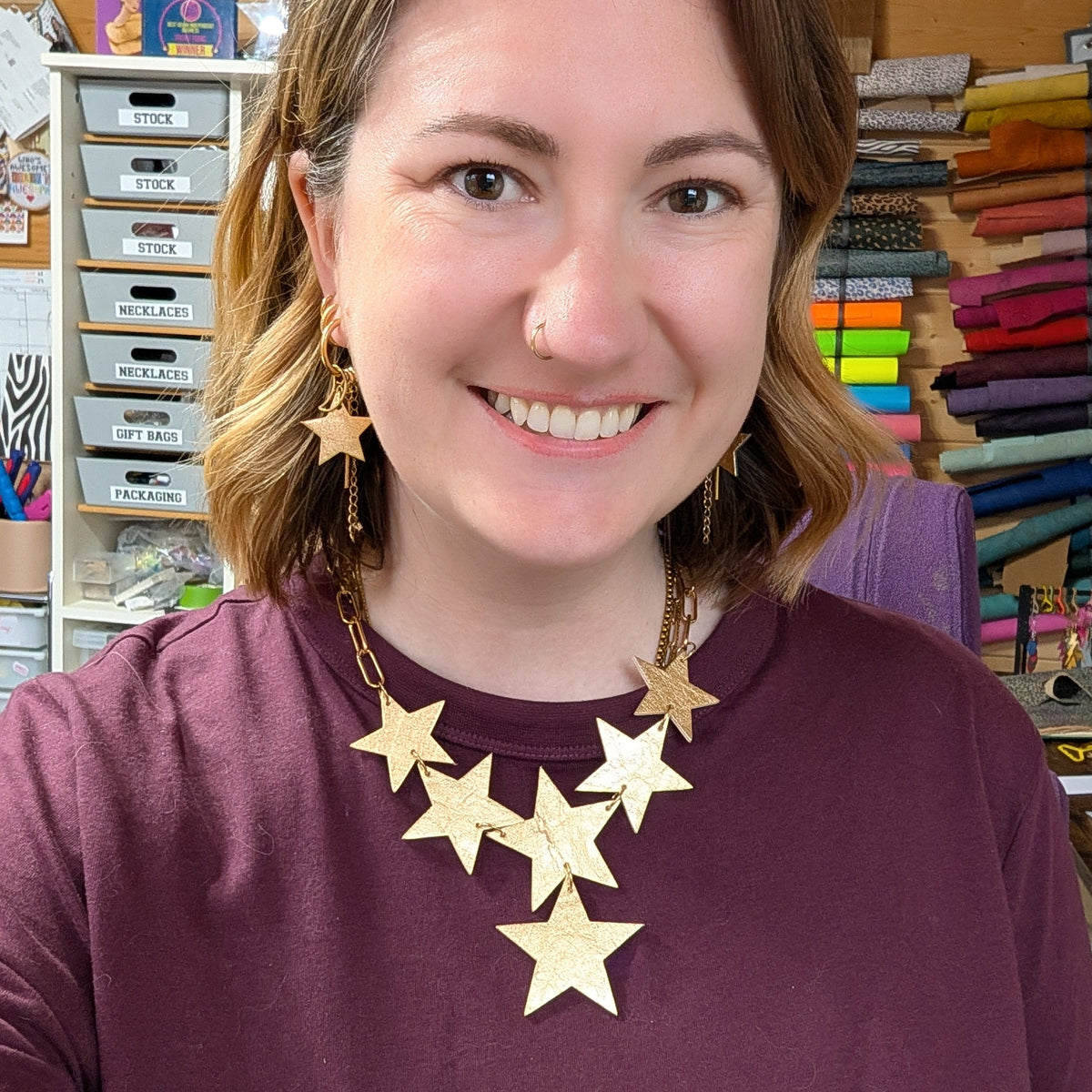 a woman smiling at camera