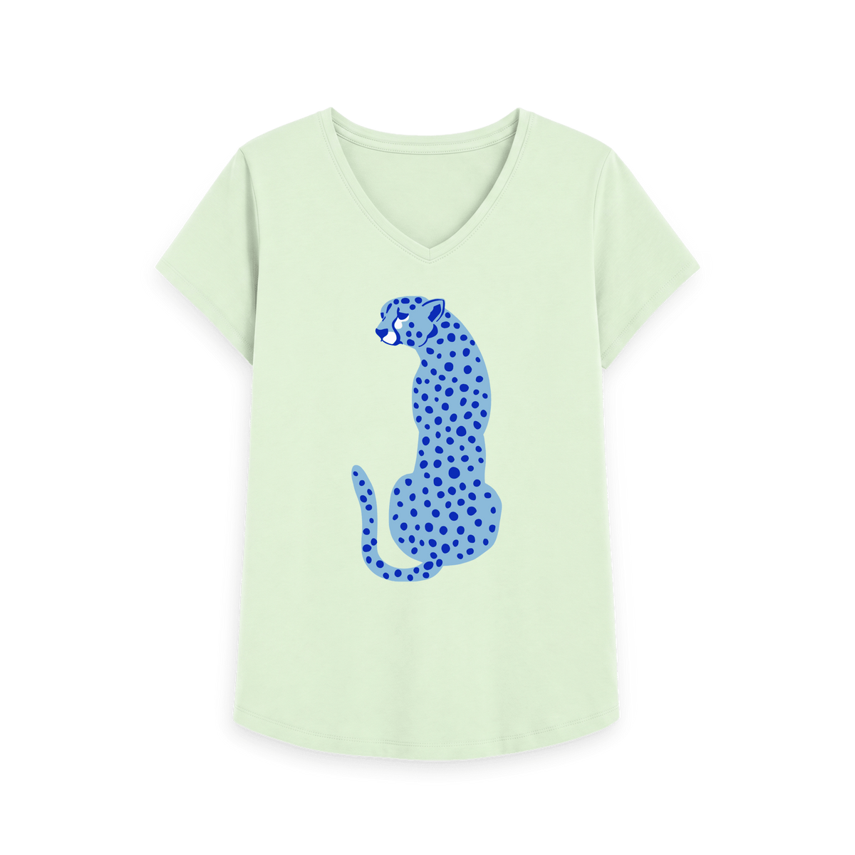 Pastel Green Printed T-shirt Front
