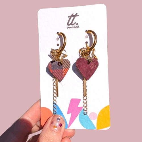 Tartan Heart star charm set
