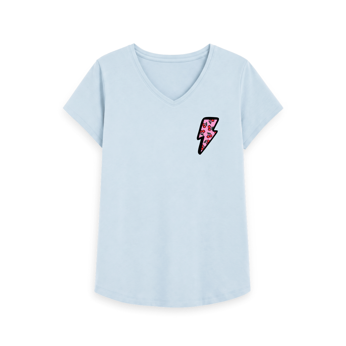 Sky Blue Printed T-shirt Front