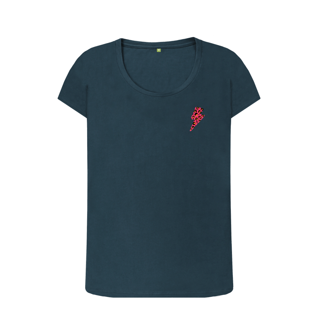 Denim Blue Printed T-shirt Front