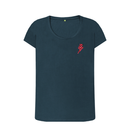 Denim Blue Printed T-shirt Front