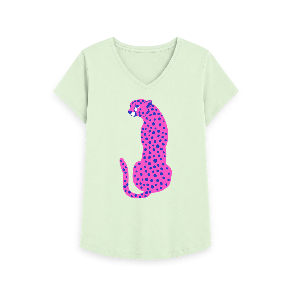Pastel Green Printed T-shirt Front