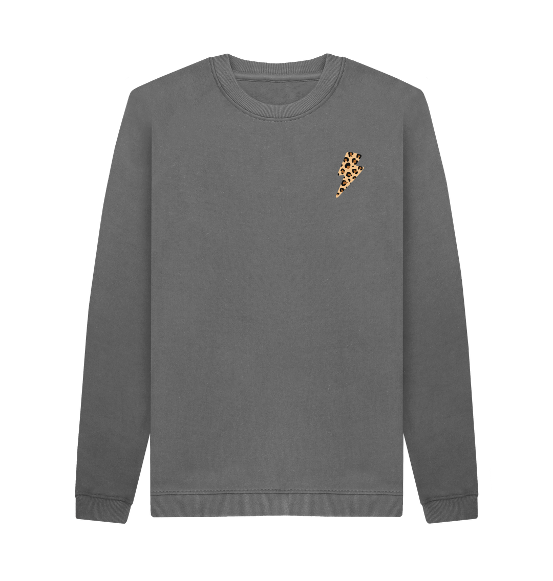 Slate Grey Printed Sweater Front