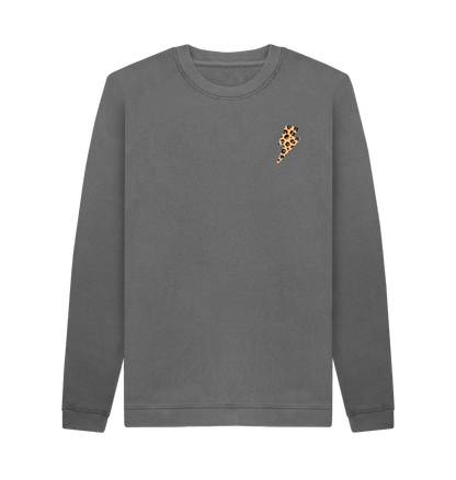 Slate Grey Printed Sweater Front