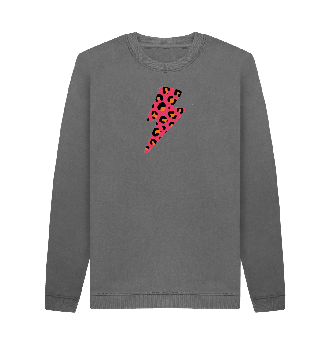 Slate Grey Printed Sweater Front