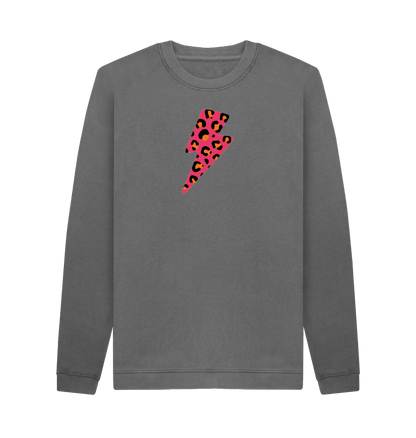 Slate Grey Printed Sweater Front