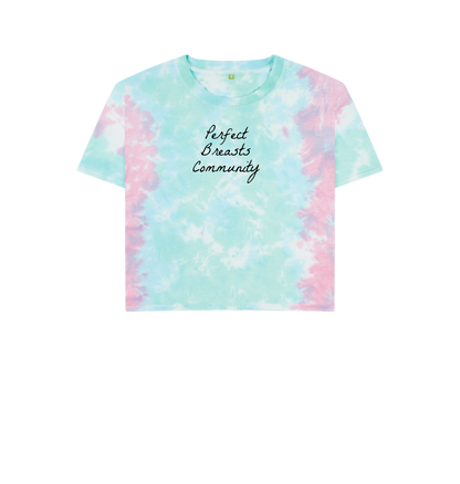 Pastel Tie Dye Perfect Breasts Community tie dye boxy t-shirt