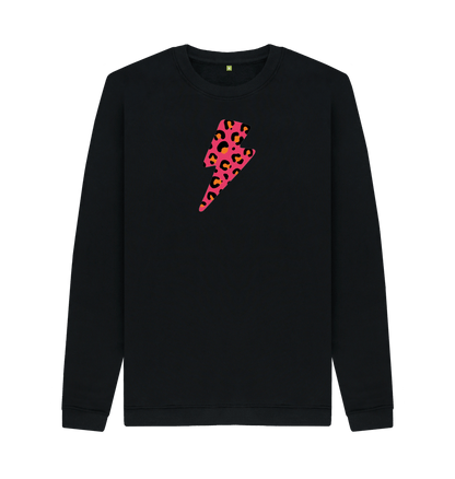 Black Printed Sweater Front