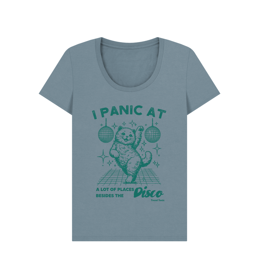 Stone Blue Printed T-shirt Front
