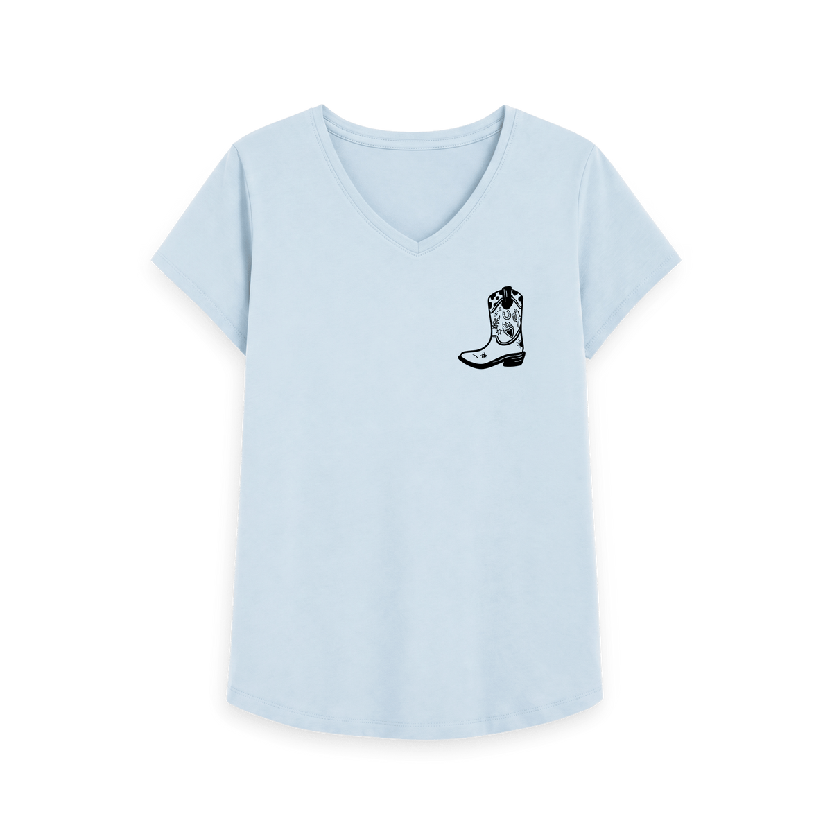 Sky Blue Printed T-shirt Front