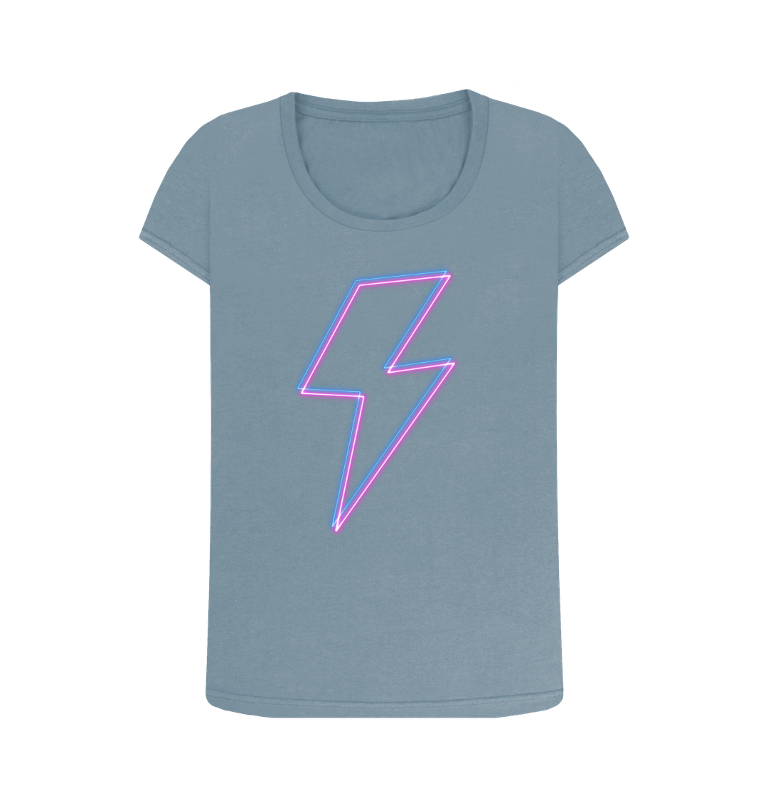 Stone Blue Printed T-shirt Front