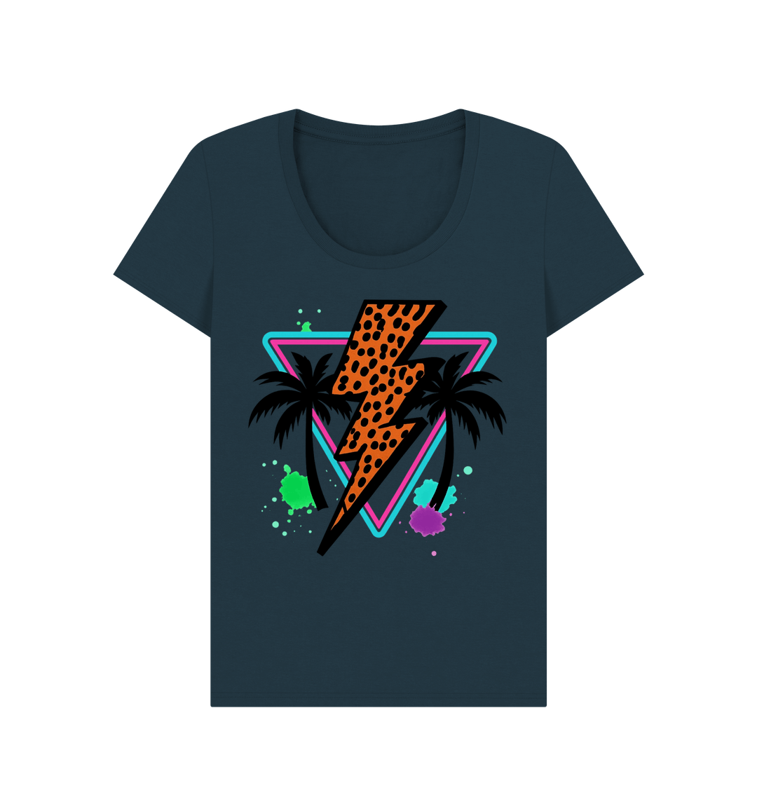 Denim Blue Printed T-shirt Front