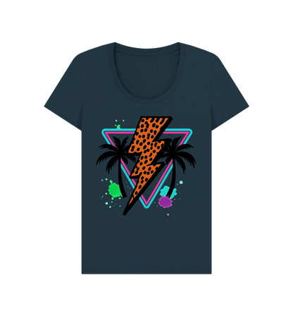 Denim Blue Printed T-shirt Front