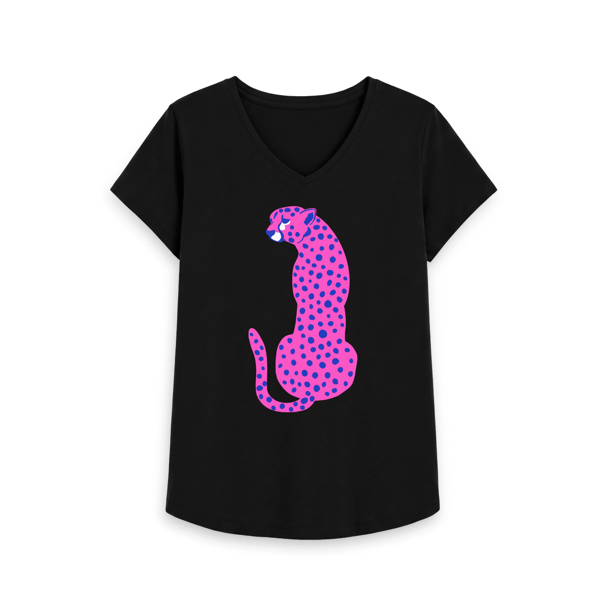 Black Printed T-shirt Front