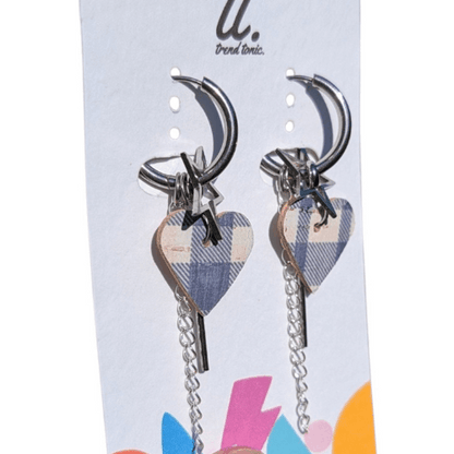 Tartan Heart star charm set