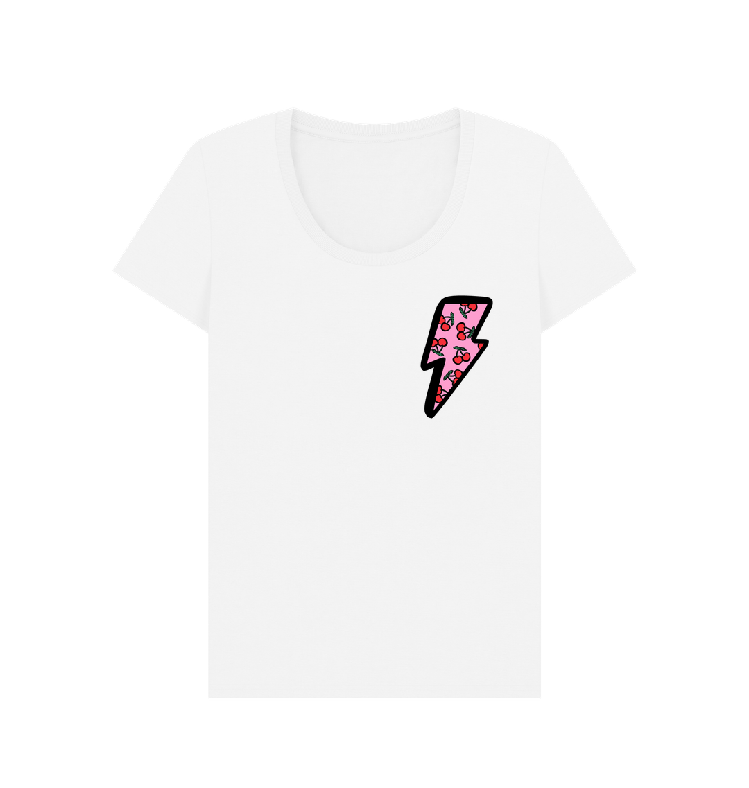 White Printed T-shirt Front