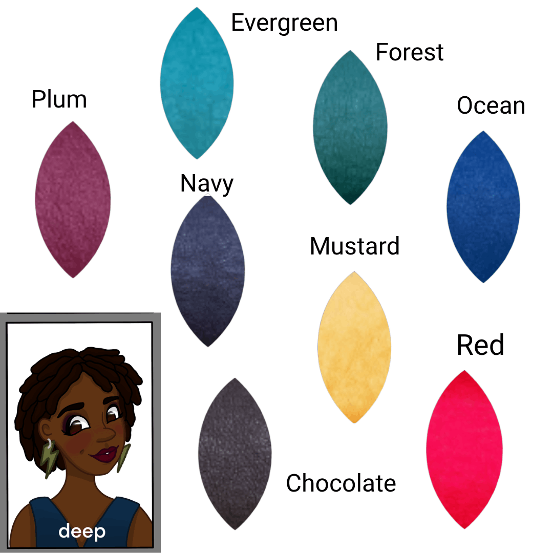 a woman with different colors