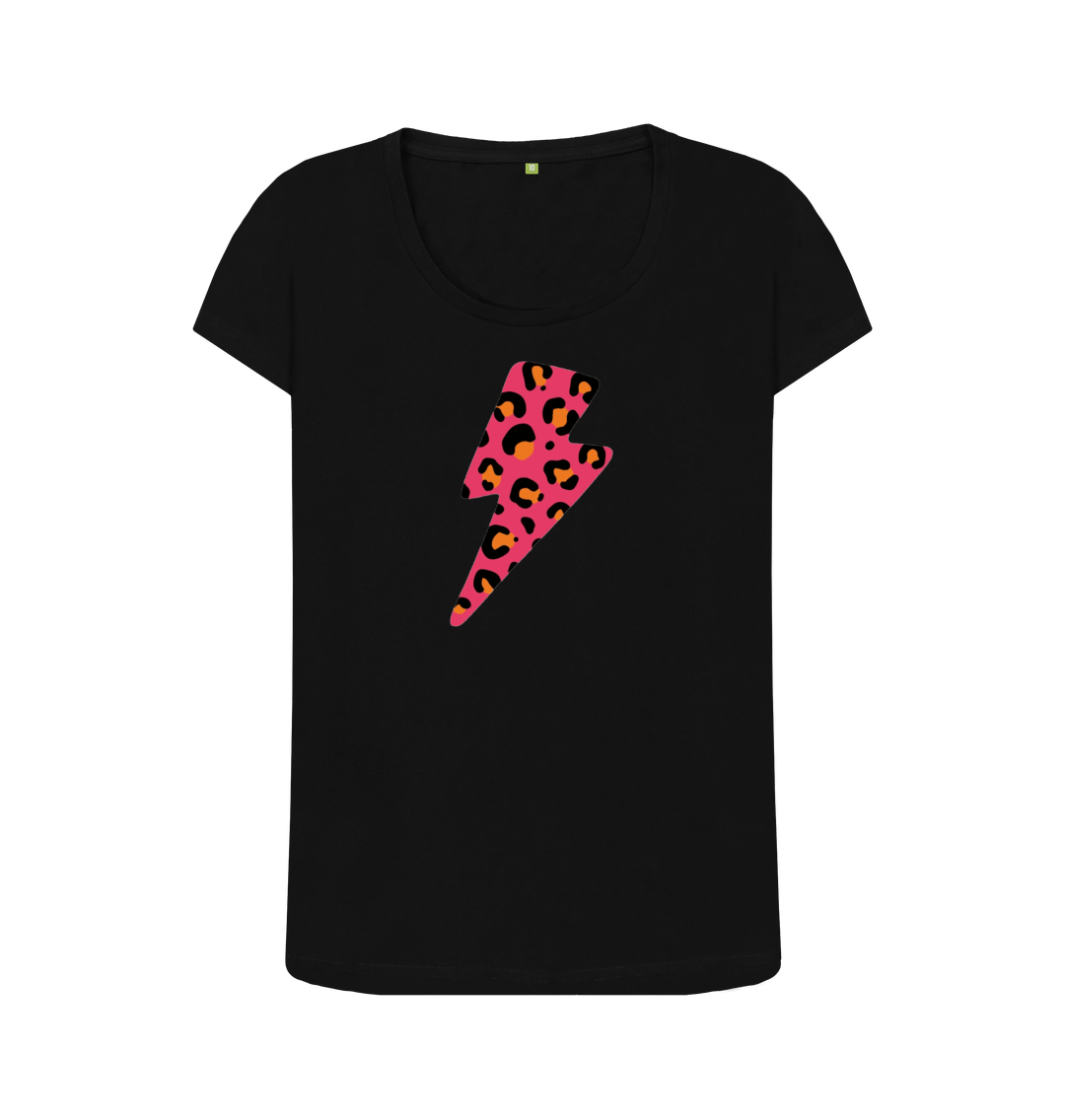 Black Printed T-shirt Front