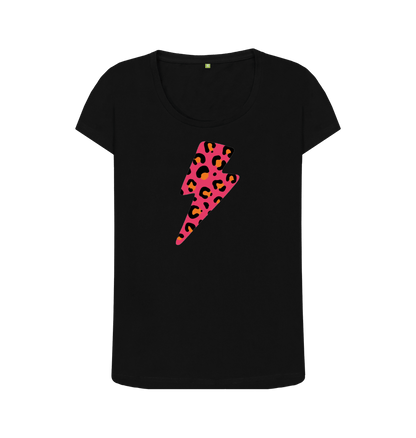 Black Printed T-shirt Front