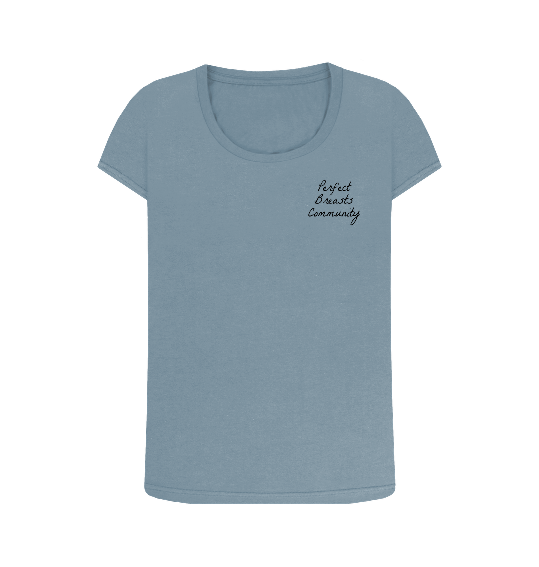 Stone Blue Printed T-shirt Front