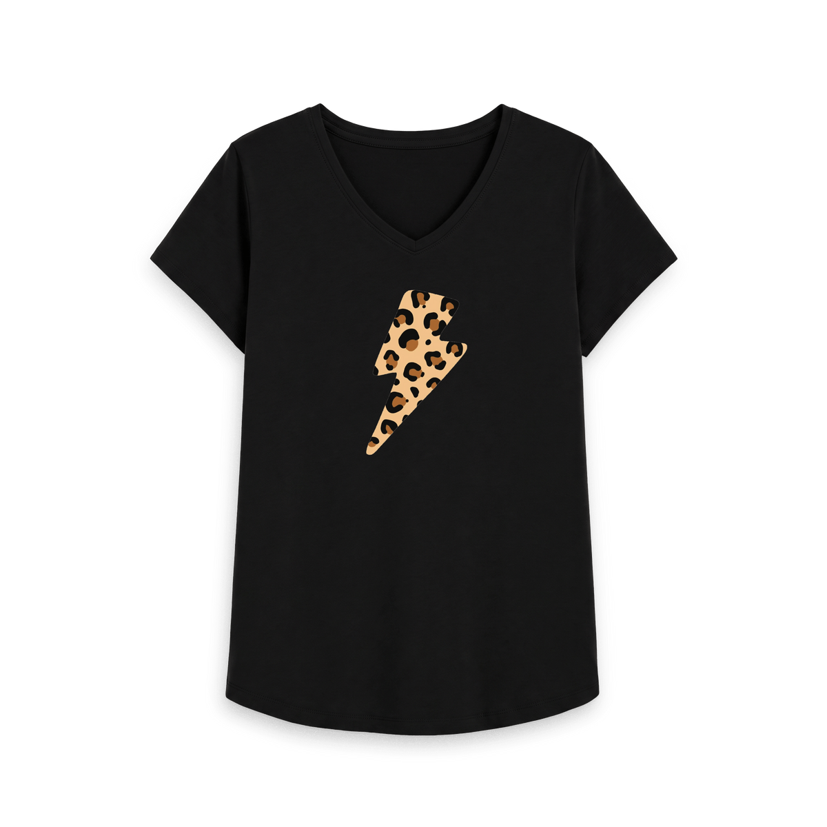 Black Printed T-shirt Front
