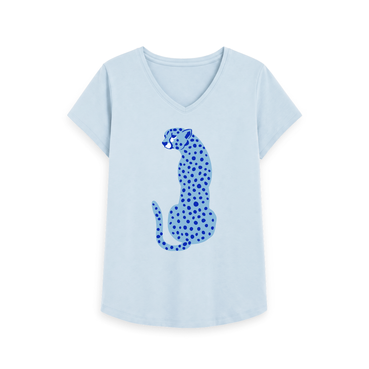 Sky Blue Printed T-shirt Front