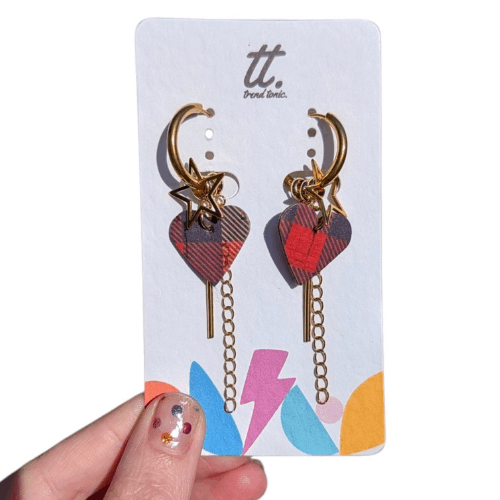 Tartan Heart star charm set