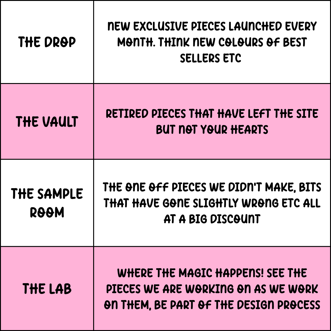 a white and pink text on a white background