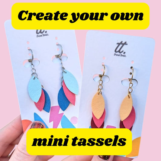 Create your own mini tassel earrings