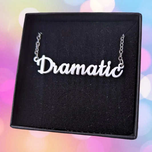 Dramatic stainless steel necklace
