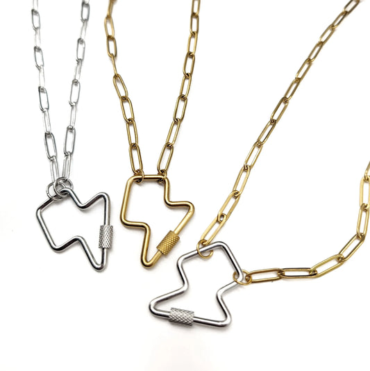 Lightning bolt charm collector necklace Trend Tonic