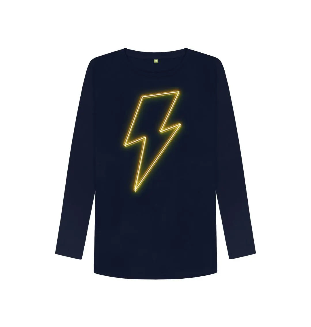 Long sleeve neon lightning bolt t-shirt