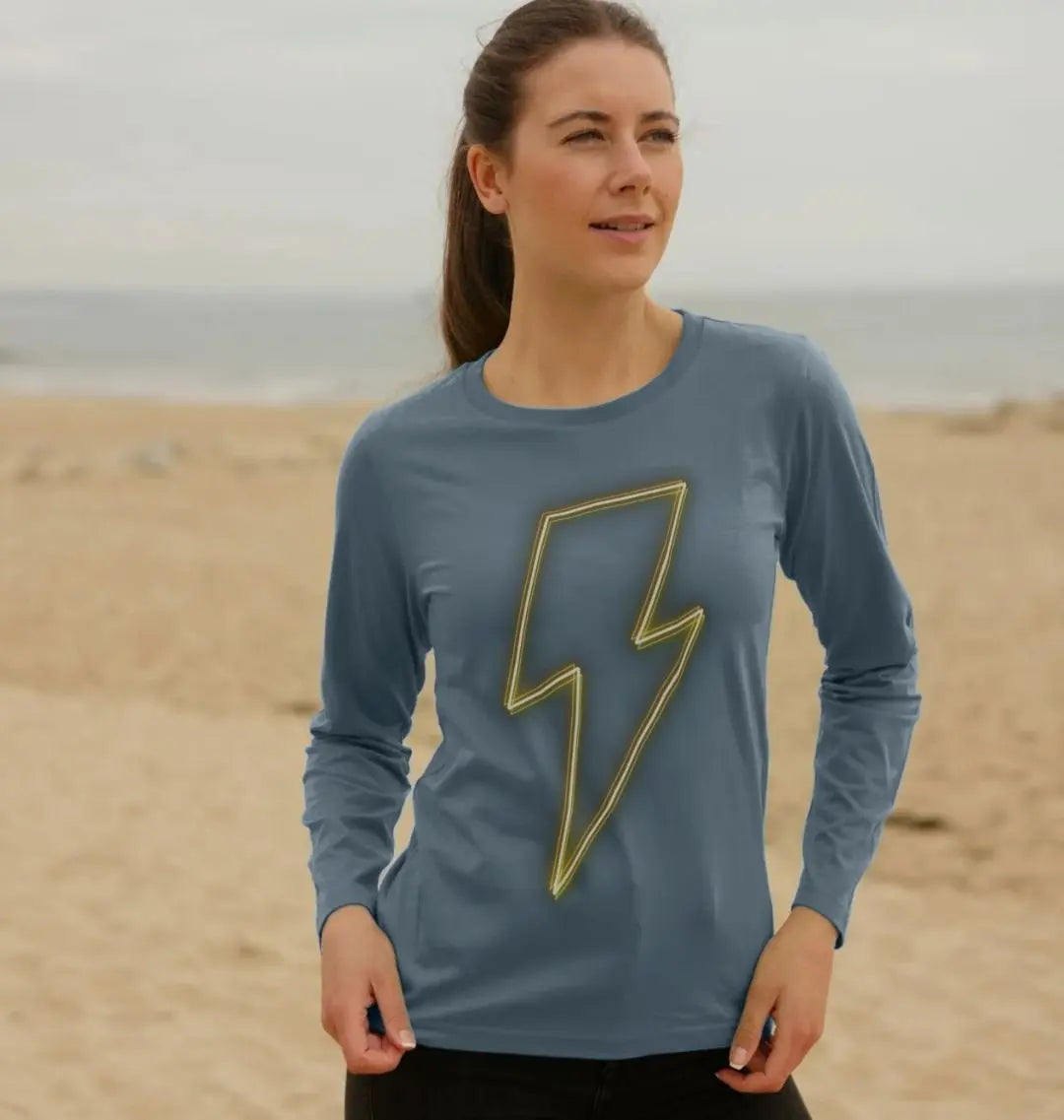 Long sleeve neon lightning bolt t-shirt Trend Tonic