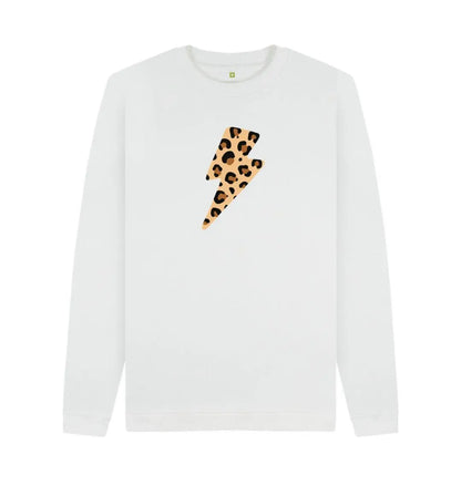 Unisex leopard print lightning bolt jumper - Trend Tonic