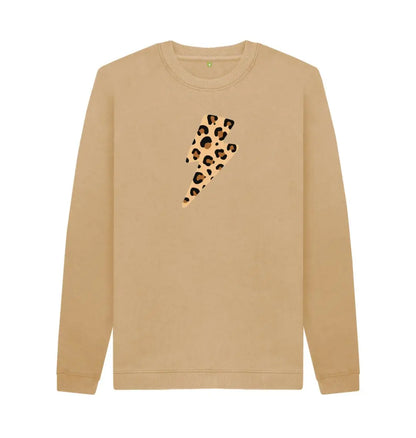 Unisex leopard print lightning bolt jumper - Trend Tonic