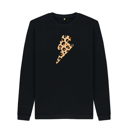 Unisex leopard print lightning bolt jumper - Trend Tonic