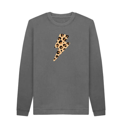 Unisex leopard print lightning bolt jumper - Trend Tonic