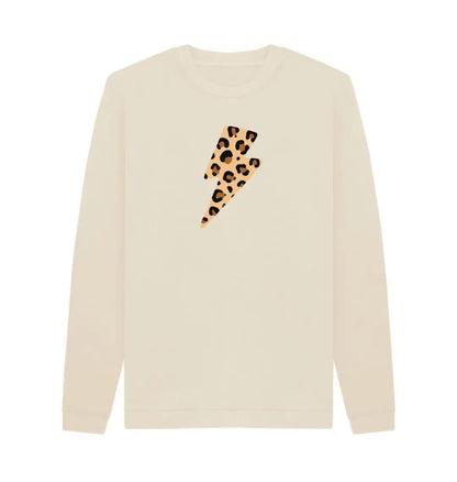 Unisex leopard print lightning bolt jumper - Trend Tonic