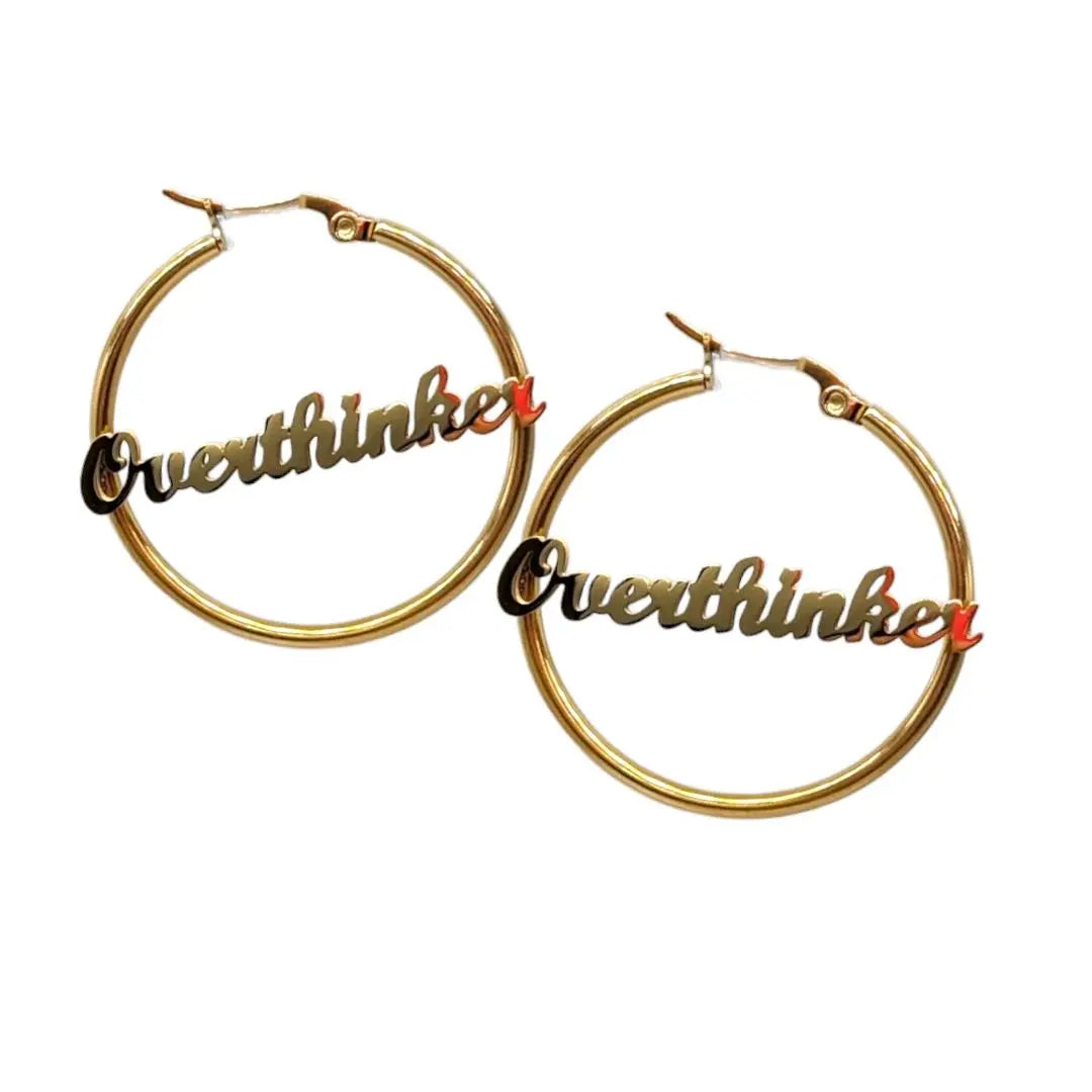 Overthinker hoop earrings